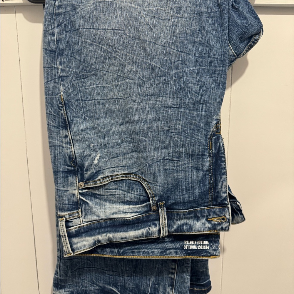 Torrid Size 20R Wide-leg Mid-rise Blue Denim Jeans super comfy and cute